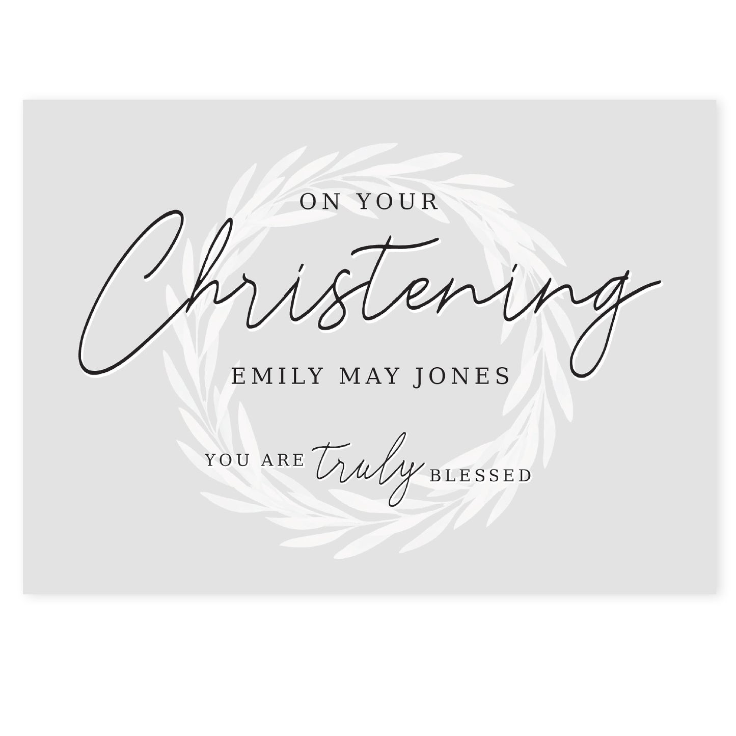 Personalised 'Truly Blessed' Christening Card - image 2