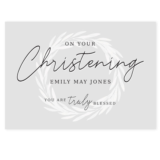 Personalised 'Truly Blessed' Christening Card - image 2