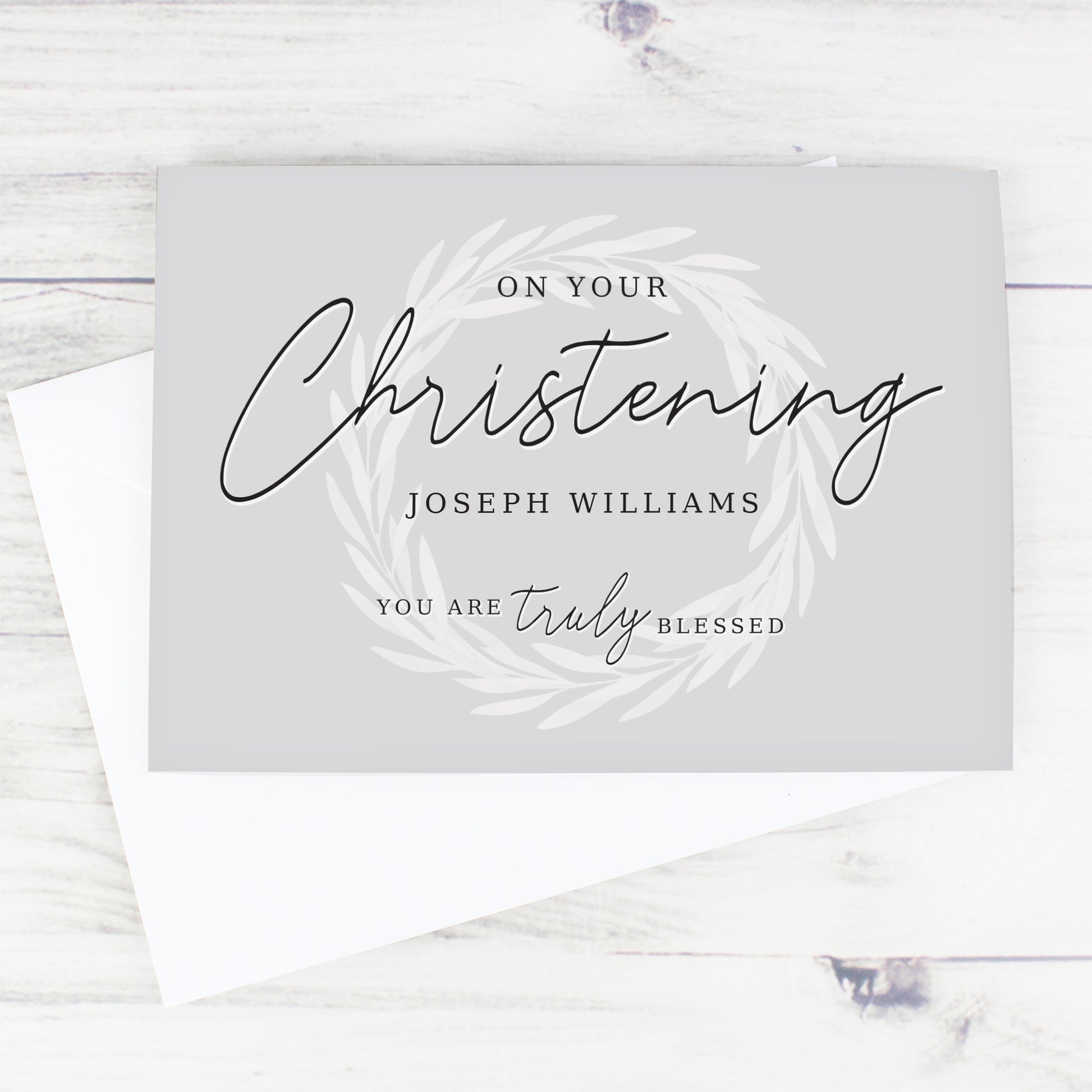Personalised 'Truly Blessed' Christening Card - image 4