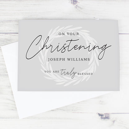 Personalised 'Truly Blessed' Christening Card - image 4