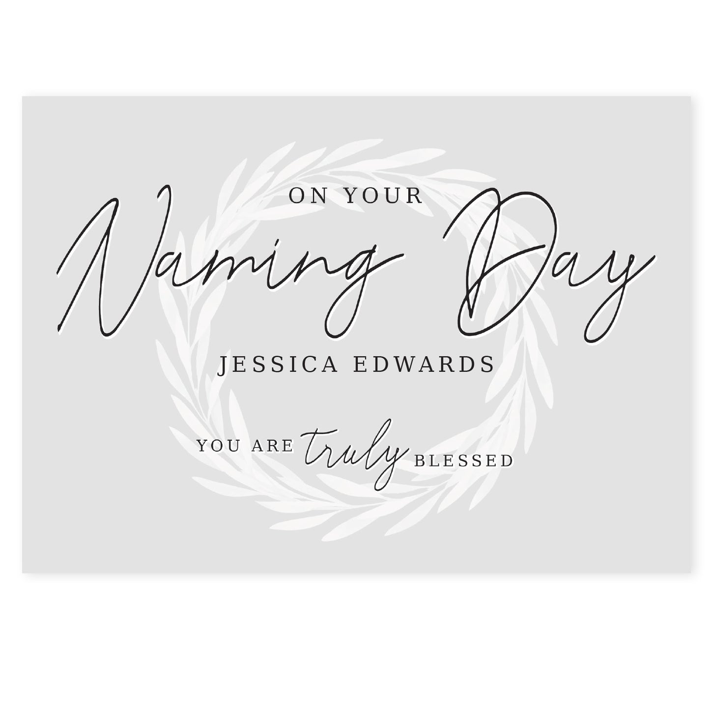 Personalised Truly Blessed Naming Day Card - image 2