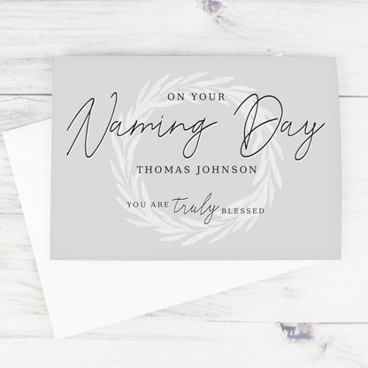 Personalised Truly Blessed Naming Day Card - image 4