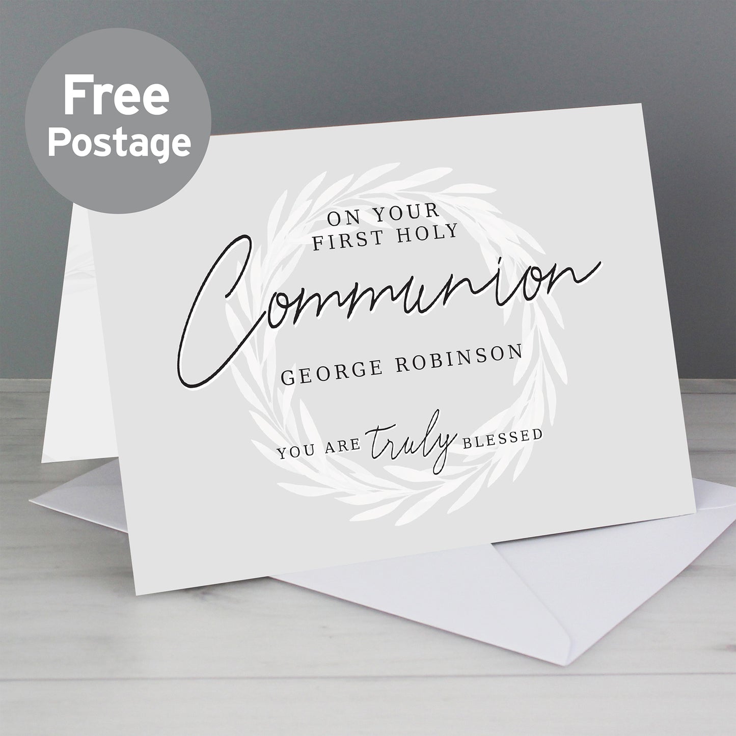 Personalised Truly Blessed First Holy Communion Card from Heartfelt Gifts