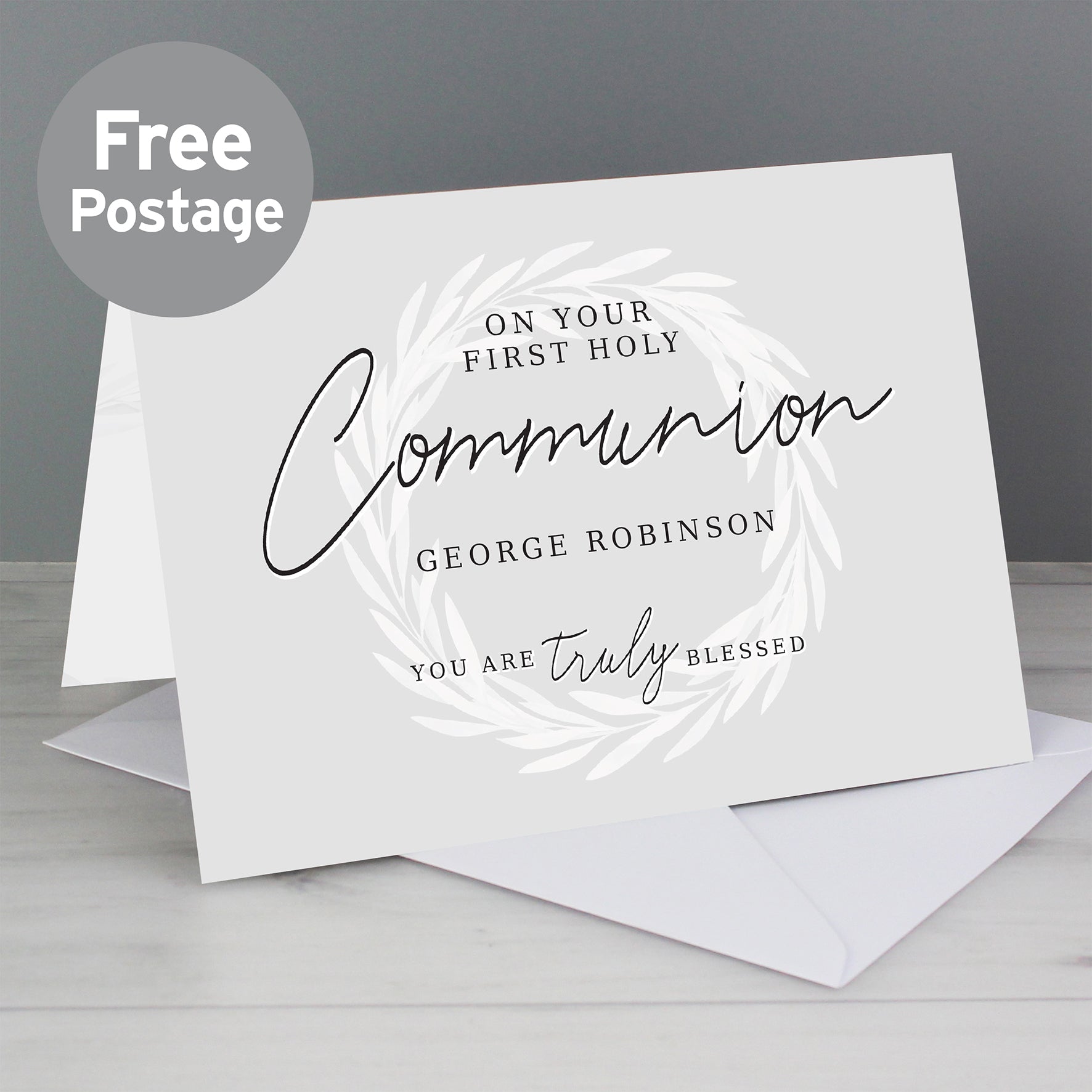 Personalised Truly Blessed First Holy Communion Card from Heartfelt Gifts
