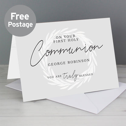 Personalised Truly Blessed First Holy Communion Card from Heartfelt Gifts