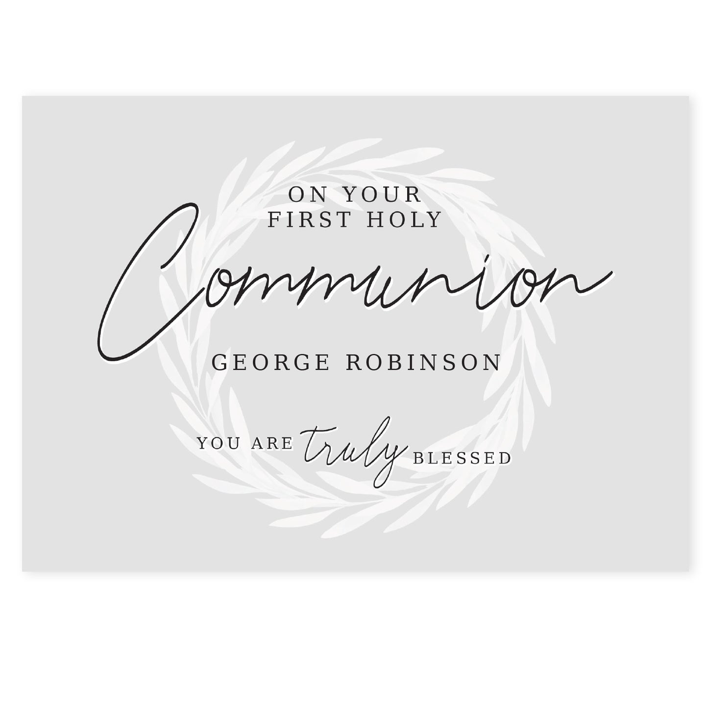 Personalised Truly Blessed First Holy Communion Card - image 2