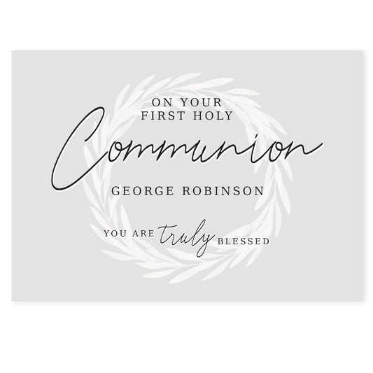 Personalised Truly Blessed First Holy Communion Card - image 2