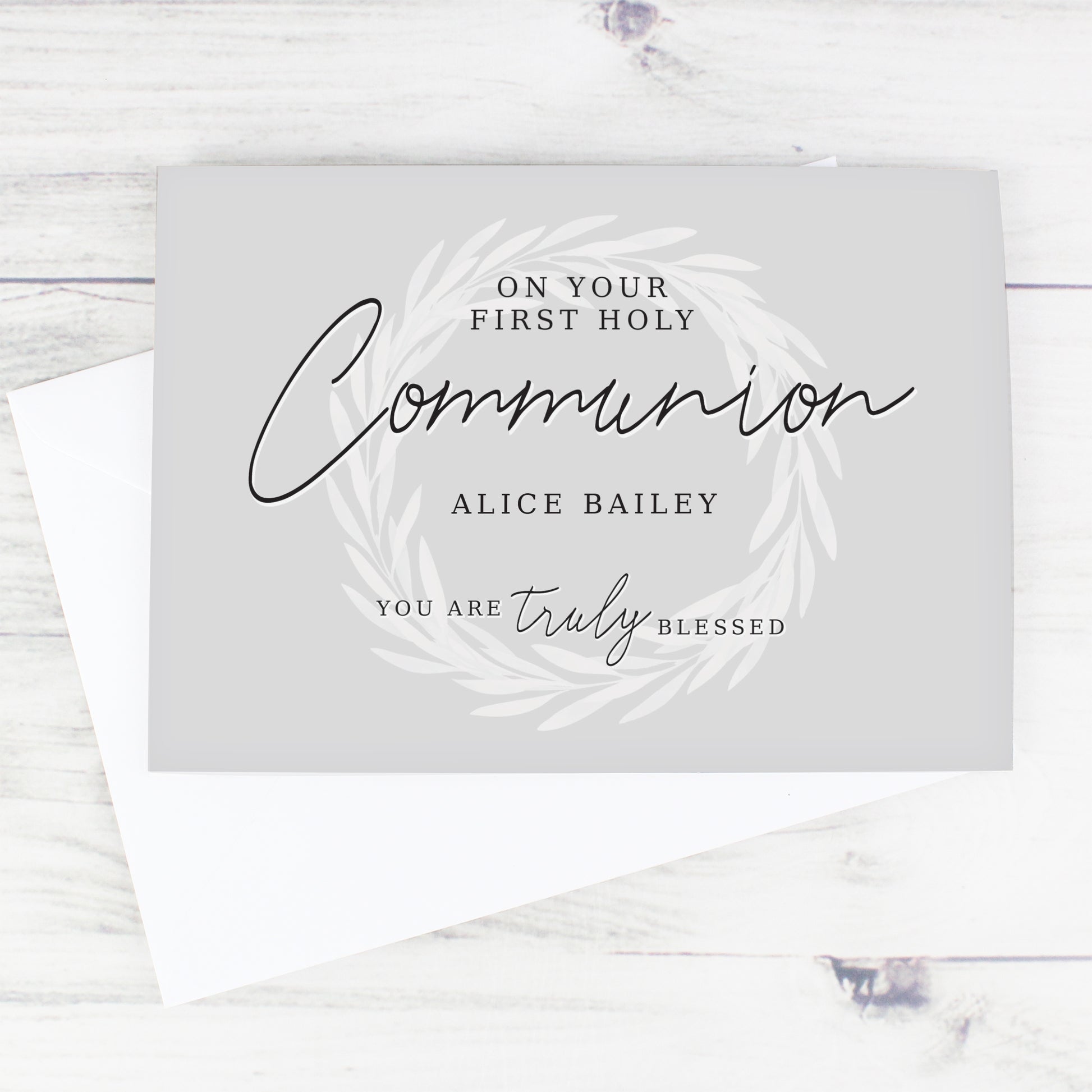 Personalised Truly Blessed First Holy Communion Card - image 4