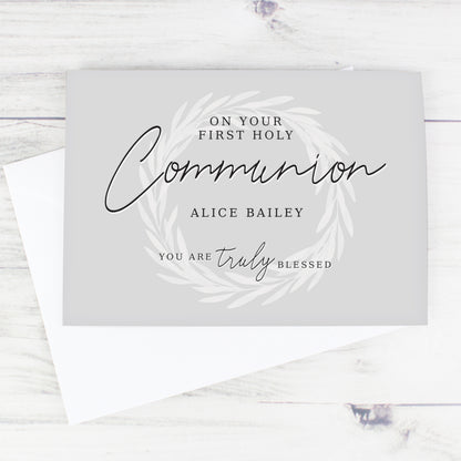Personalised Truly Blessed First Holy Communion Card - image 4