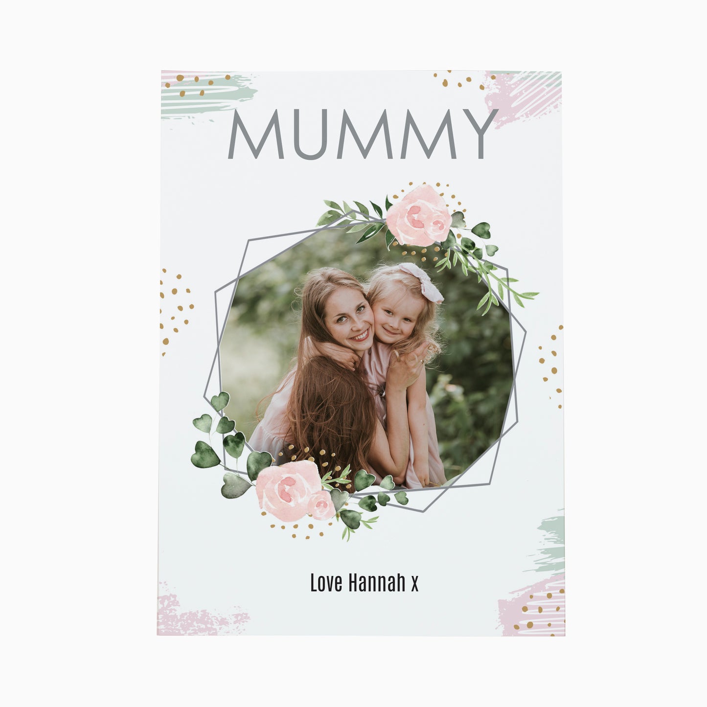 Personalised Floral Abstract Photo Upload Card - image 5
