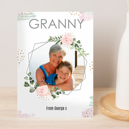 Personalised Floral Abstract Photo Upload Card - image 6