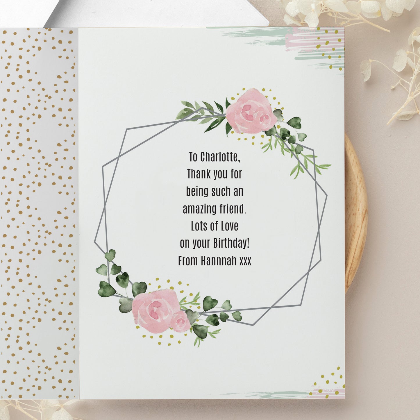 Personalised Floral Abstract Photo Upload Card - image 8