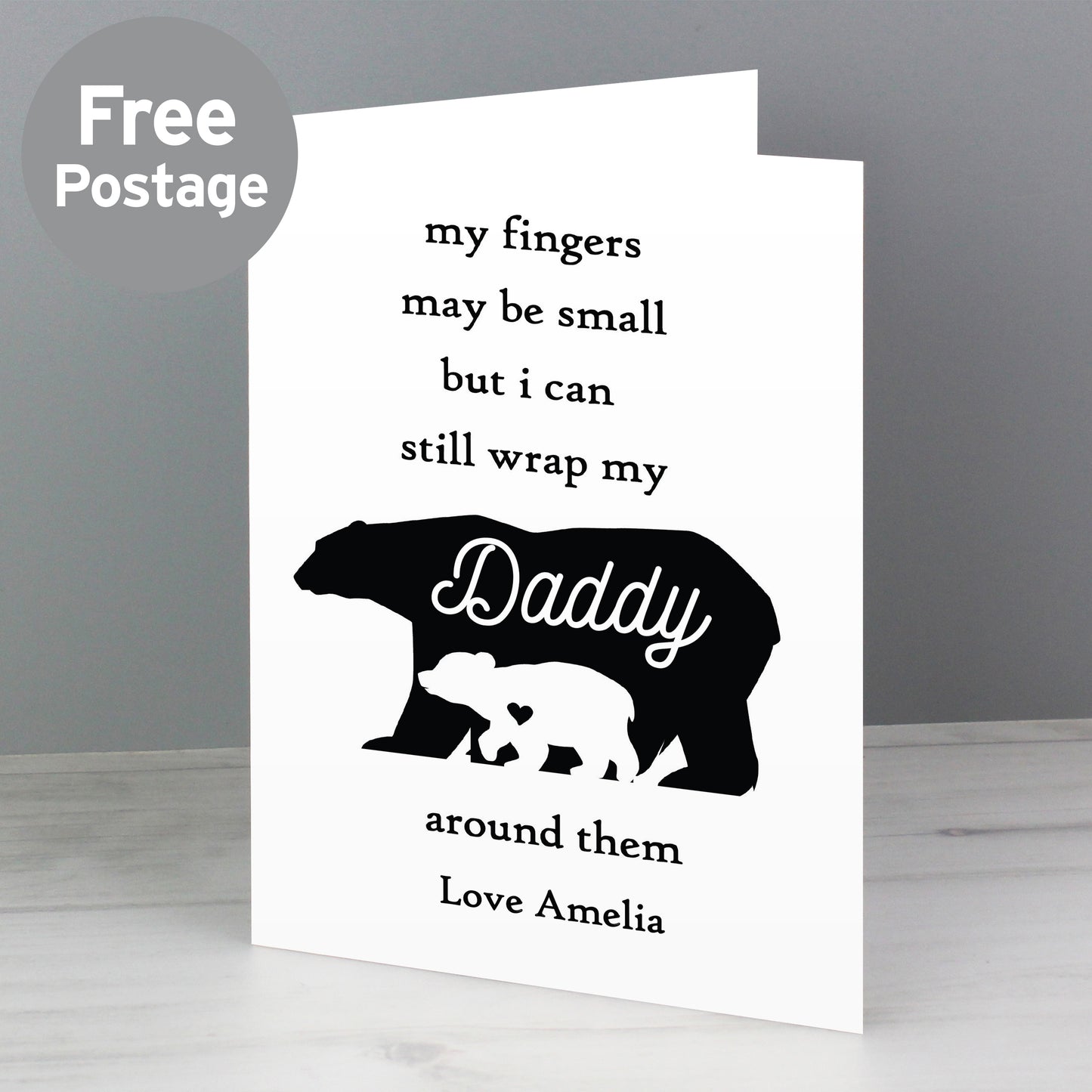 Personalised Fingers may be small Card from Heartfelt Gifts