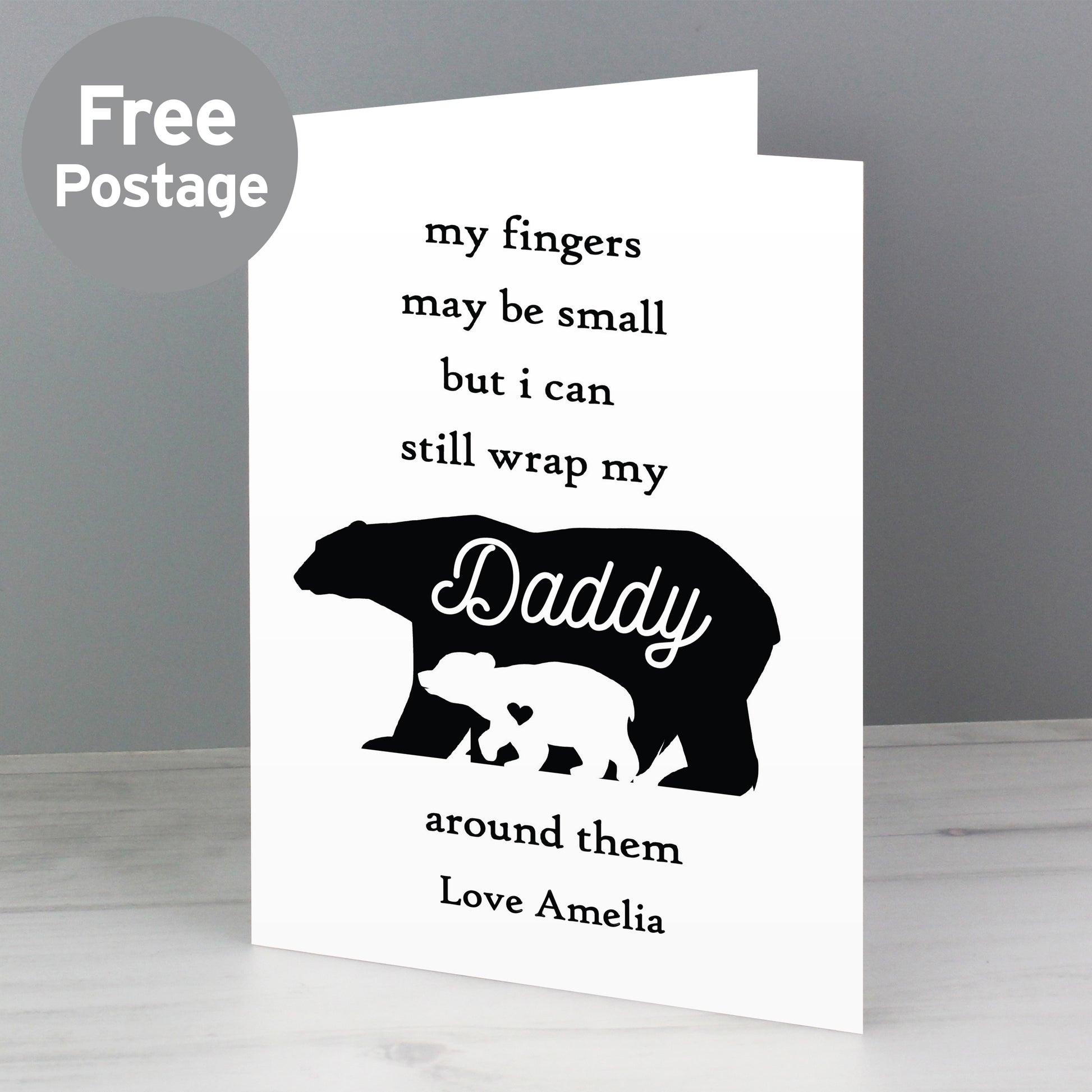 Personalised Fingers may be small Card from Heartfelt Gifts