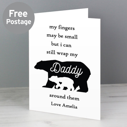 Personalised Fingers may be small Card from Heartfelt Gifts