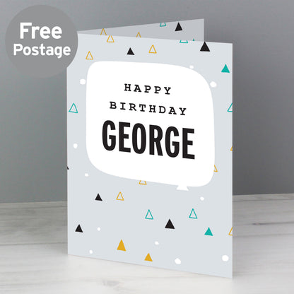 Personalised Geo Birthday Card from Heartfelt Gifts