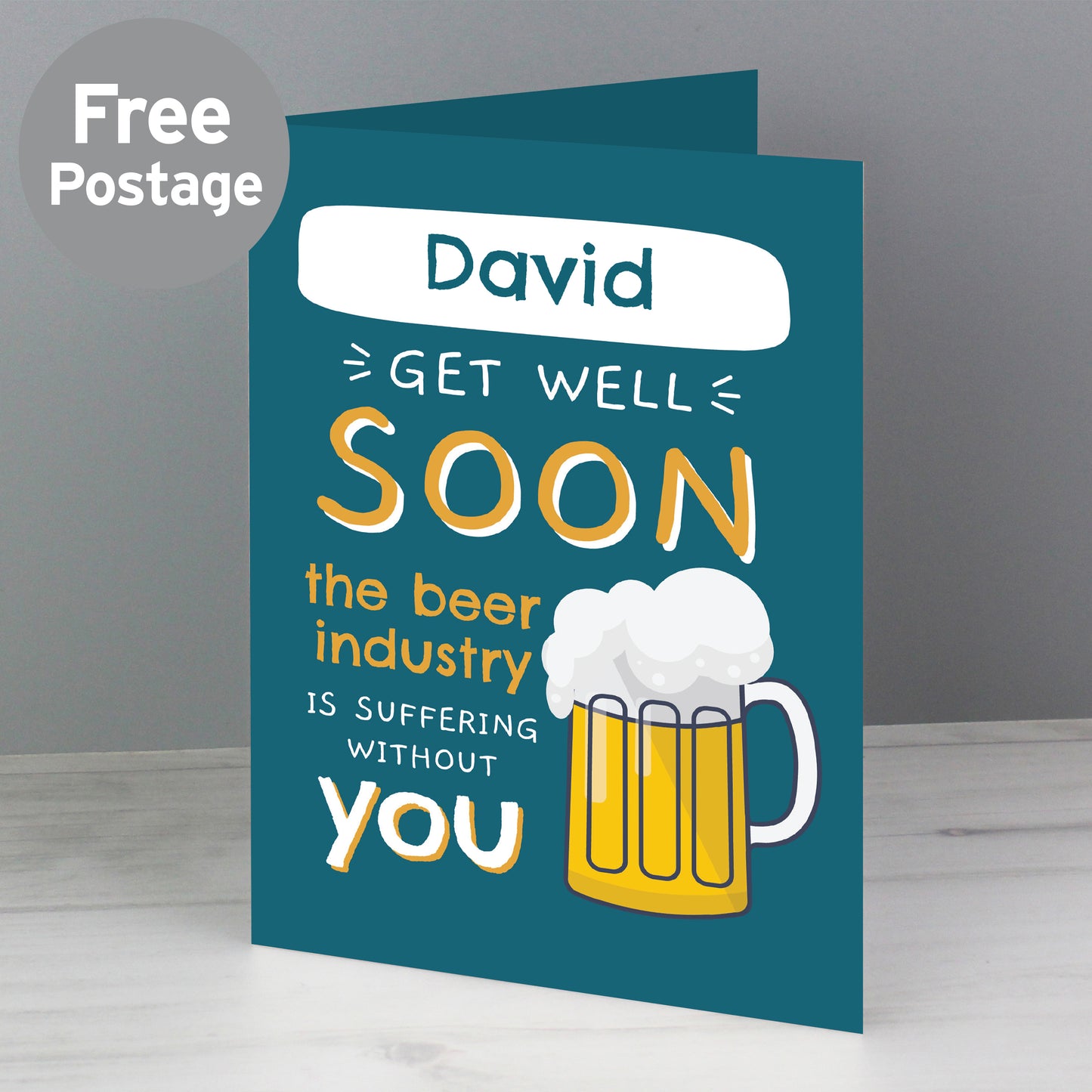 Personalised Get Well Soon Card from Heartfelt Gifts