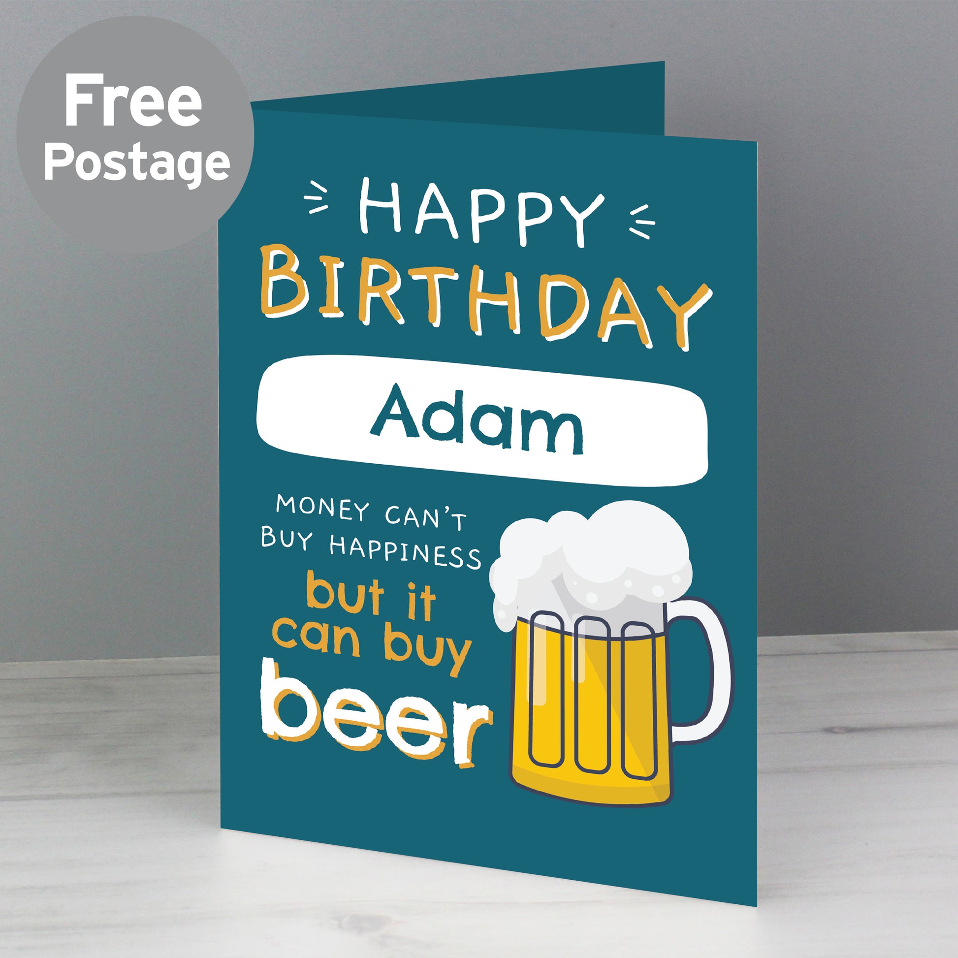 Personalised Happy Birthday Beer Card from Heartfelt Gifts
