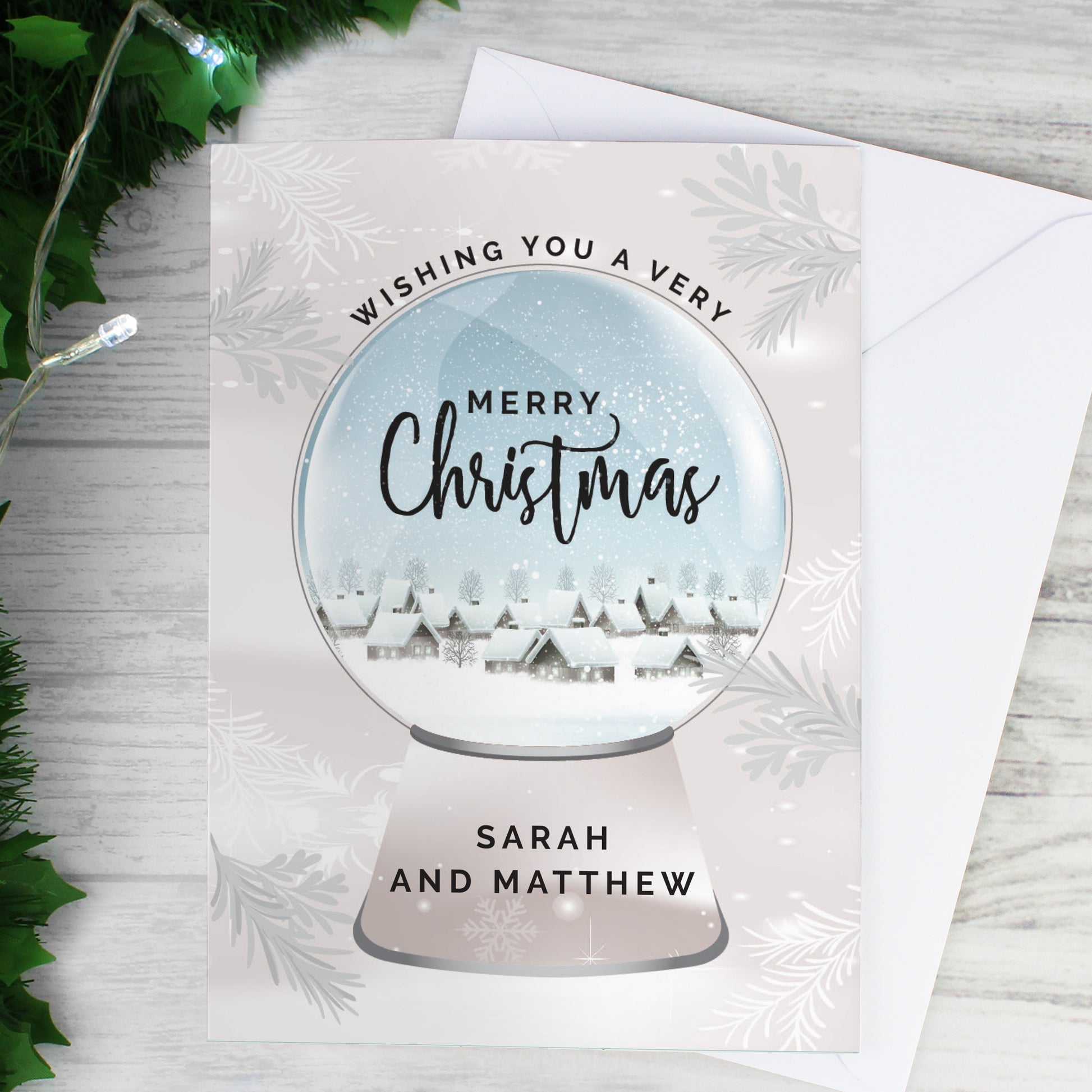 Personalised Christmas Snow Globe Card - image 4