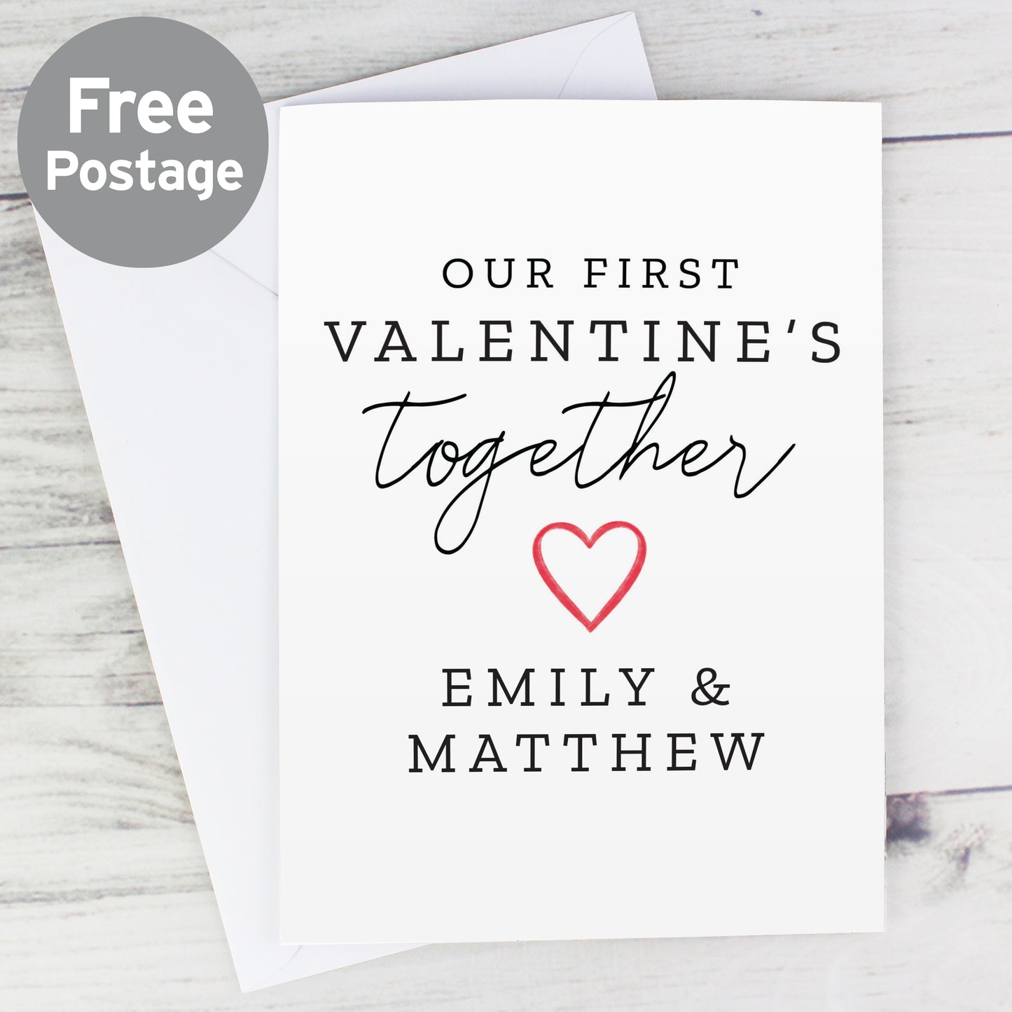 Personalised Our 1st Valentine's Day Card from Heartfelt Gifts