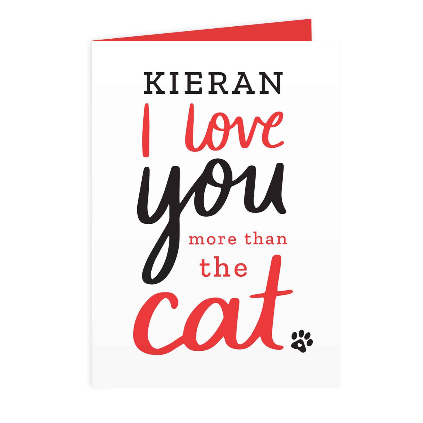 Personalised I love You More than the Cat Card - image 2