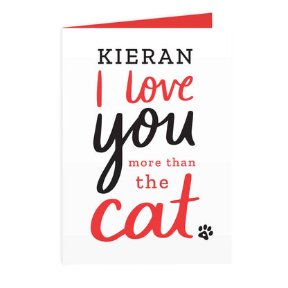 Personalised I love You More than the Cat Card - image 2