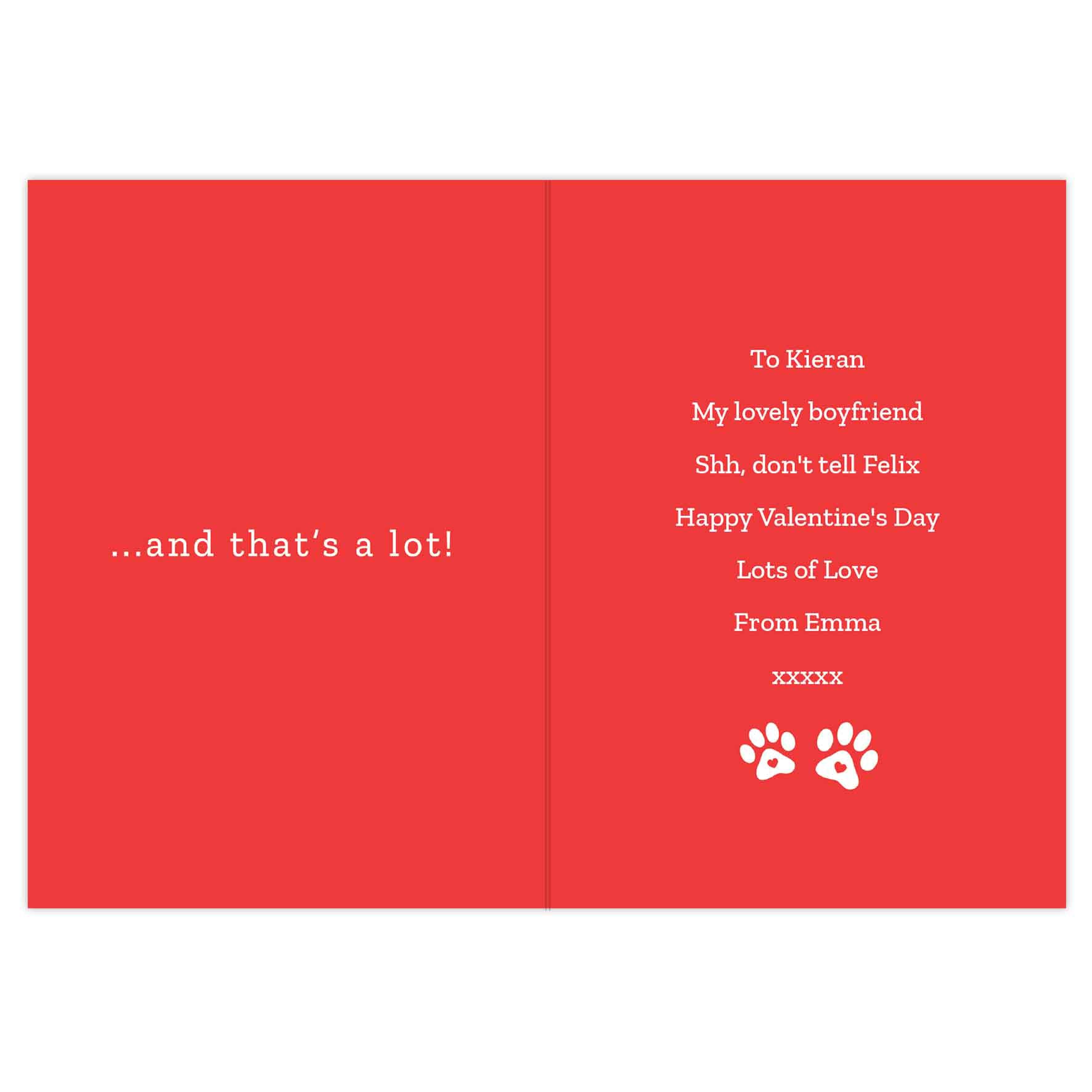 Personalised I love You More than the Cat Card - image 3