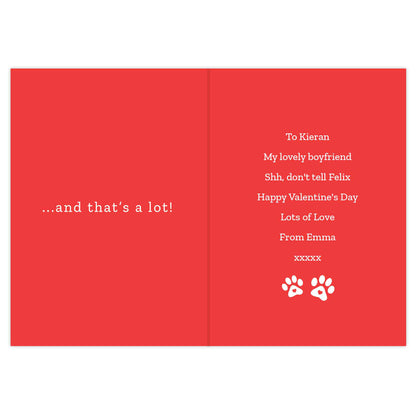 Personalised I love You More than the Cat Card - image 3