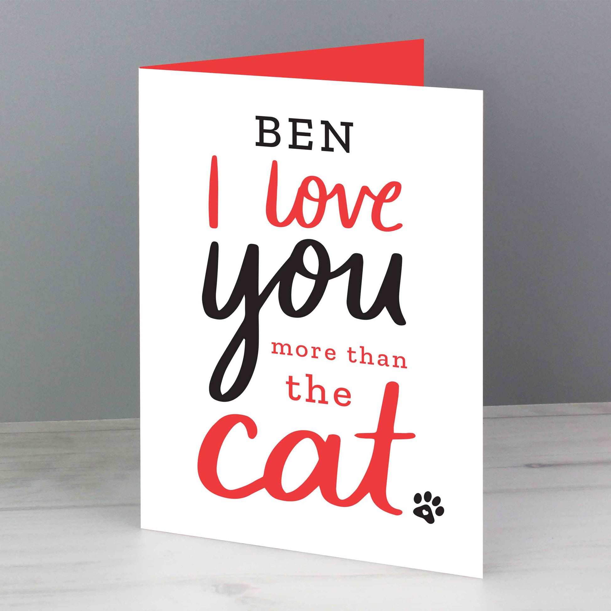 Personalised I love You More than the Cat Card - image 4