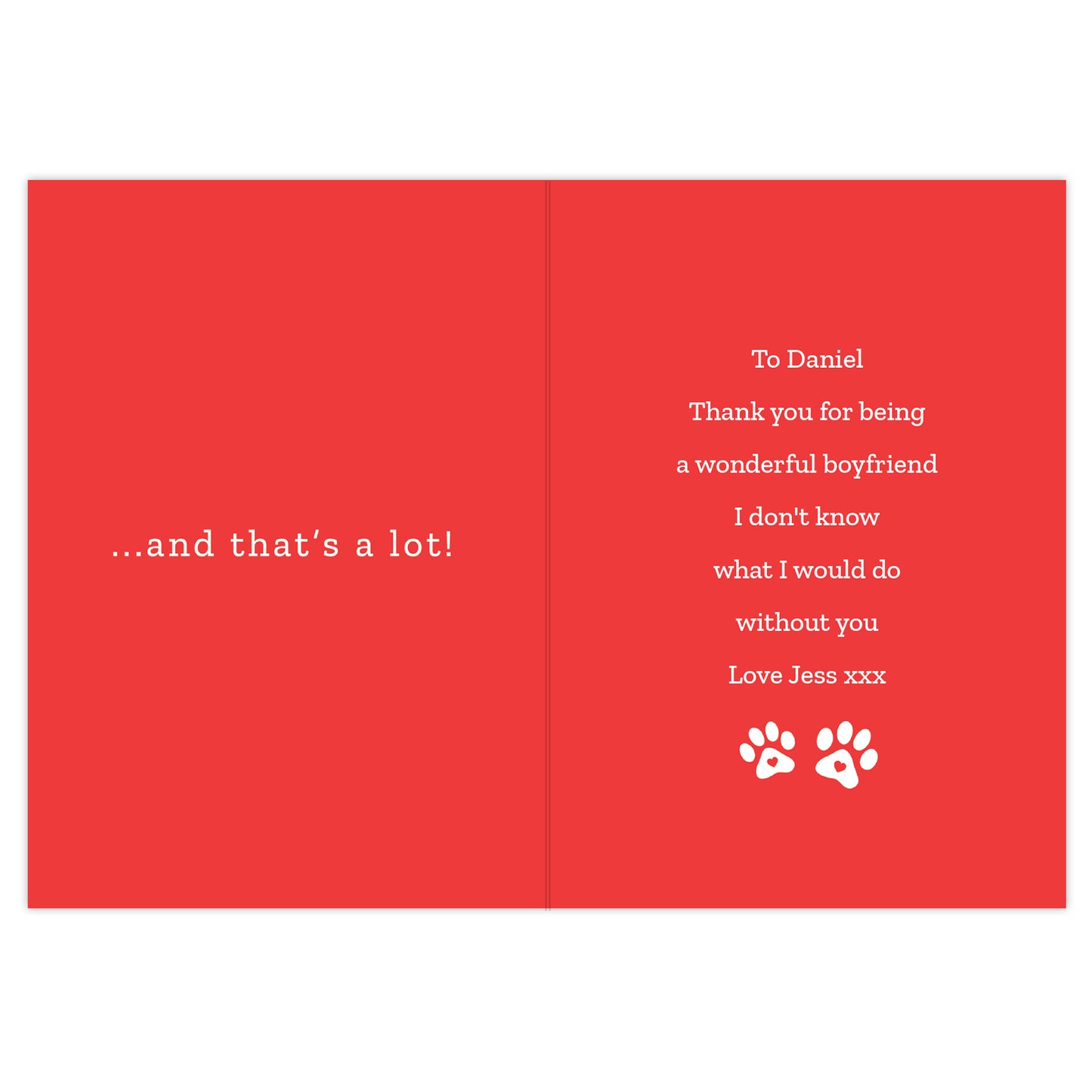 Personalised I Love You More than the Dog Card - image 3