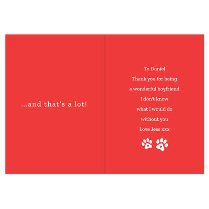 Personalised I Love You More than the Dog Card - image 3