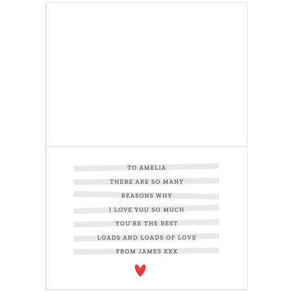 Personalised 5 Reasons Why Card - image 3