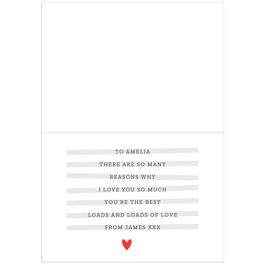 Personalised 5 Reasons Why Card - image 3