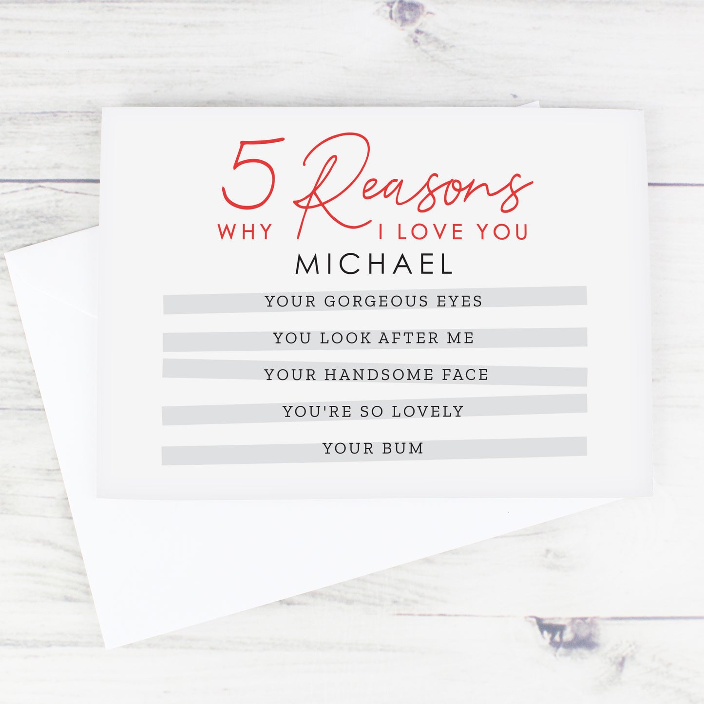 Personalised 5 Reasons Why Card - image 4