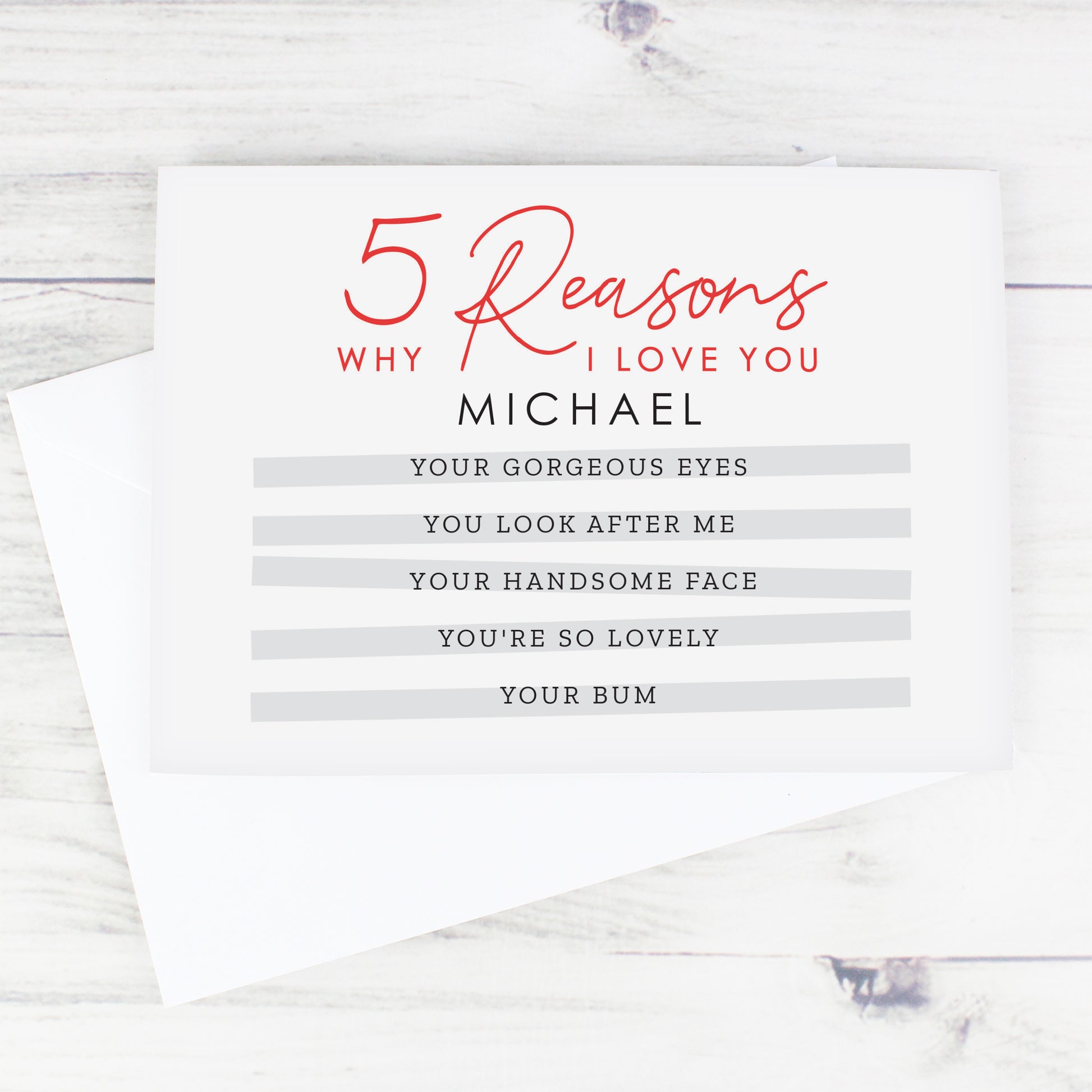 Personalised 5 Reasons Why Card - image 4