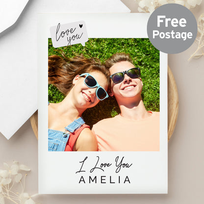 Personalised Love You Photo Upload Greeting Card from Heartfelt Gifts