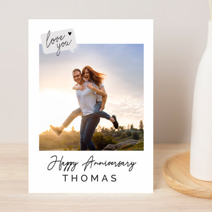 Personalised Love You Photo Upload Greeting Card - image 2