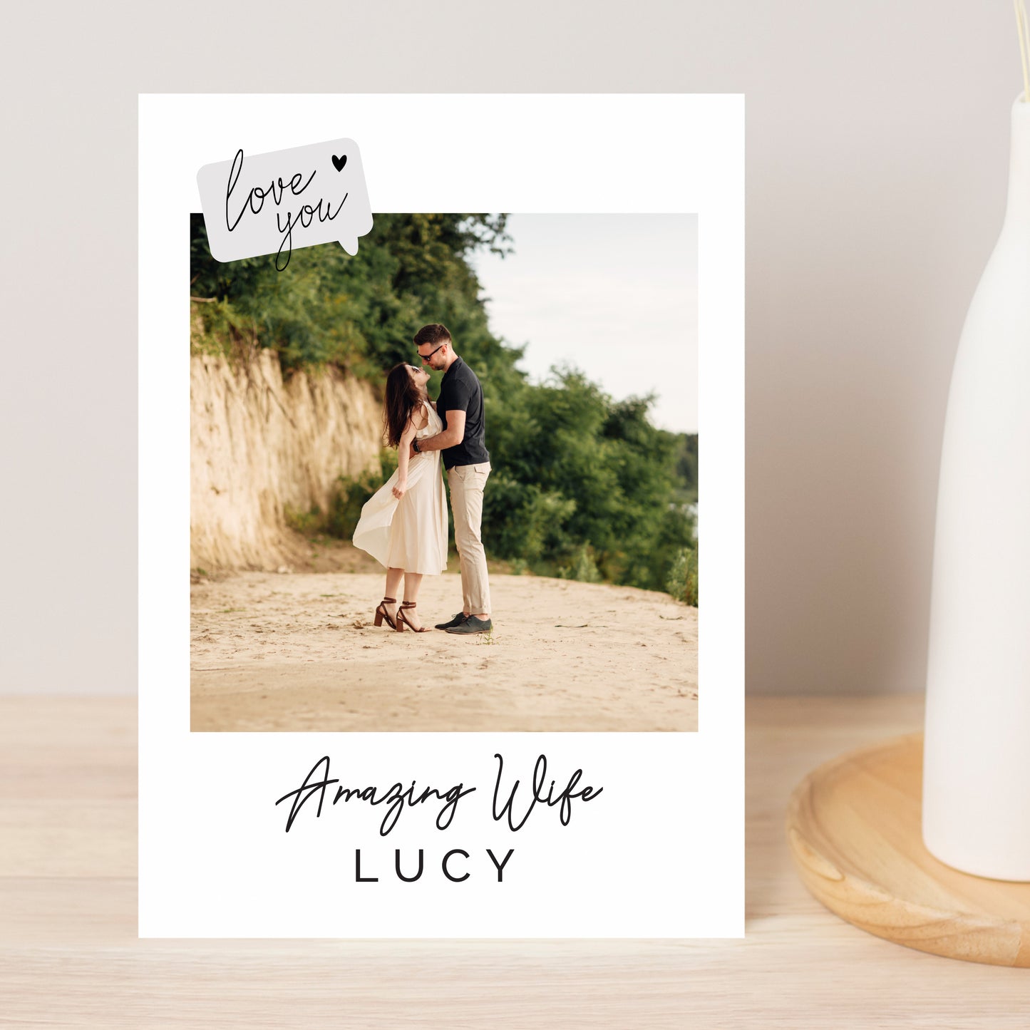 Personalised Love You Photo Upload Greeting Card - image 7