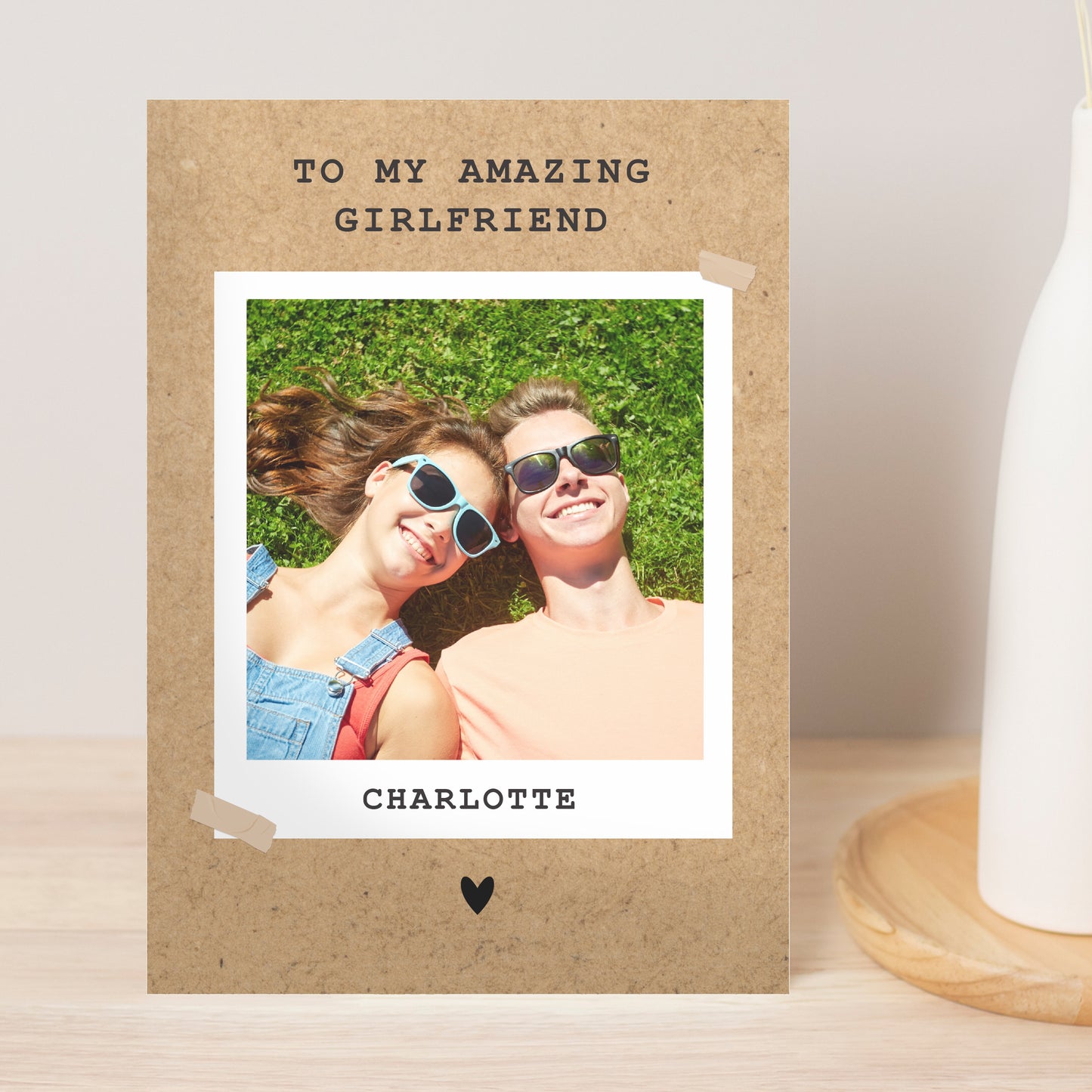 Personalised Rustic Polaroid Photo Upload Card - image 2