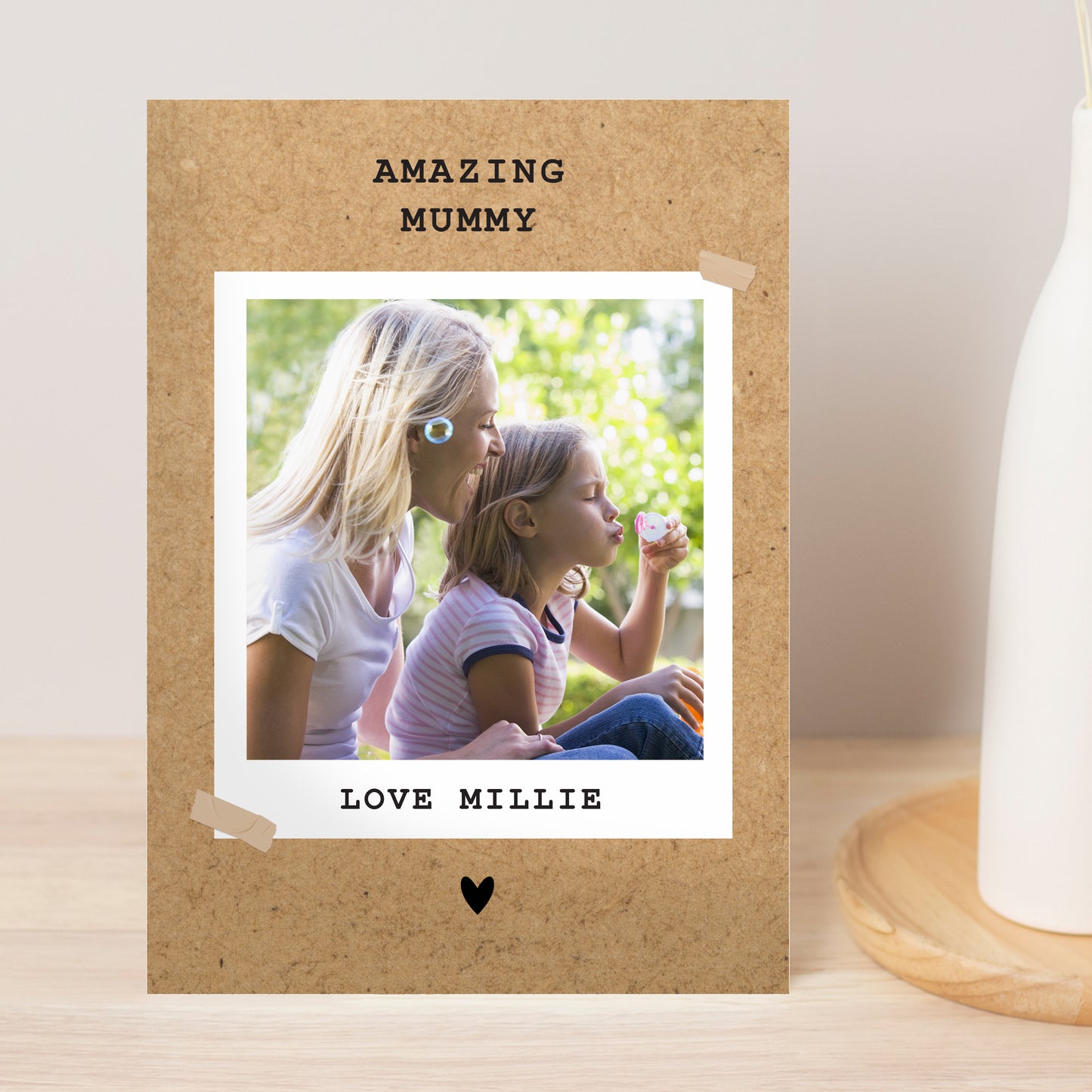 Personalised Rustic Polaroid Photo Upload Card - image 4