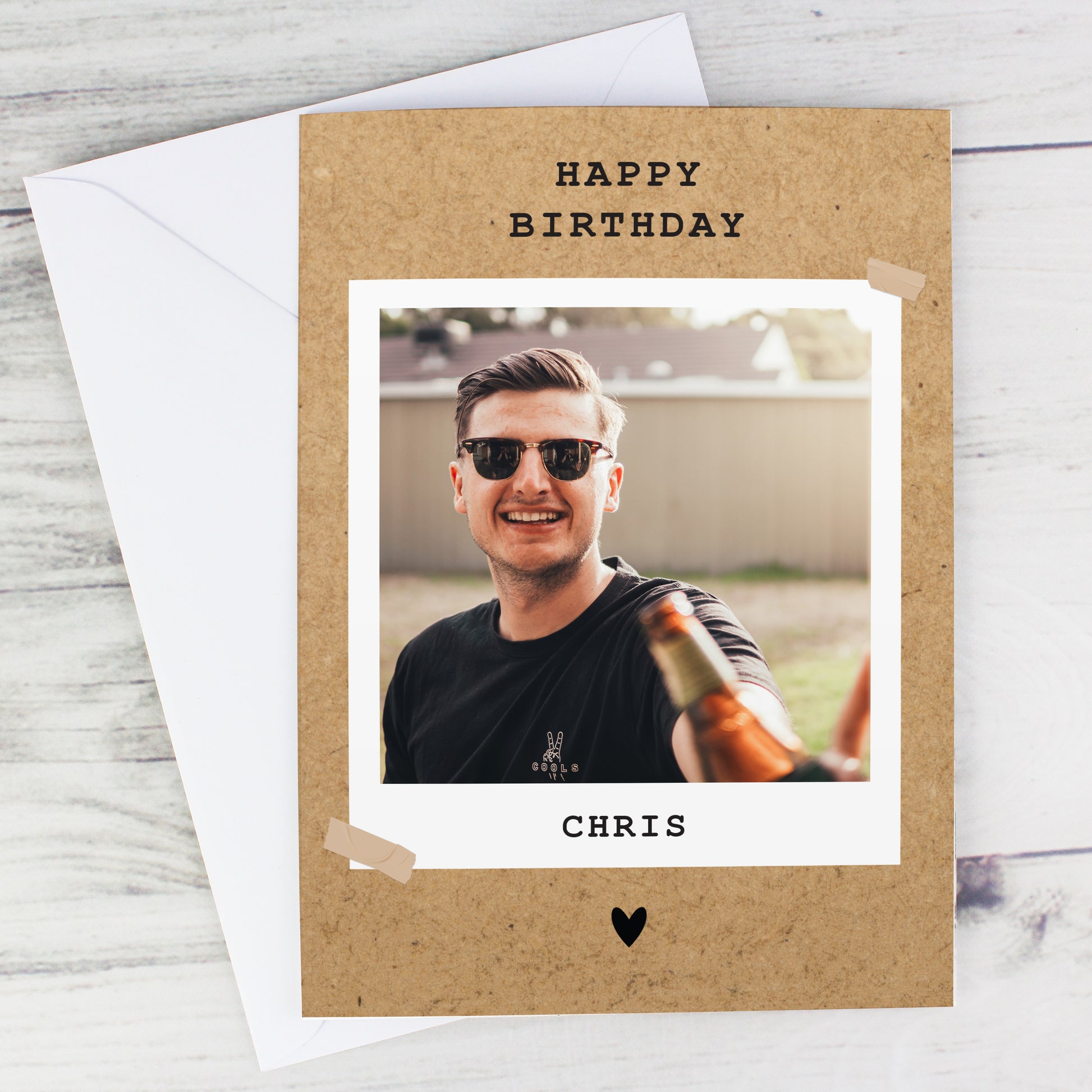 Personalised Rustic Polaroid Photo Upload Card - image 9