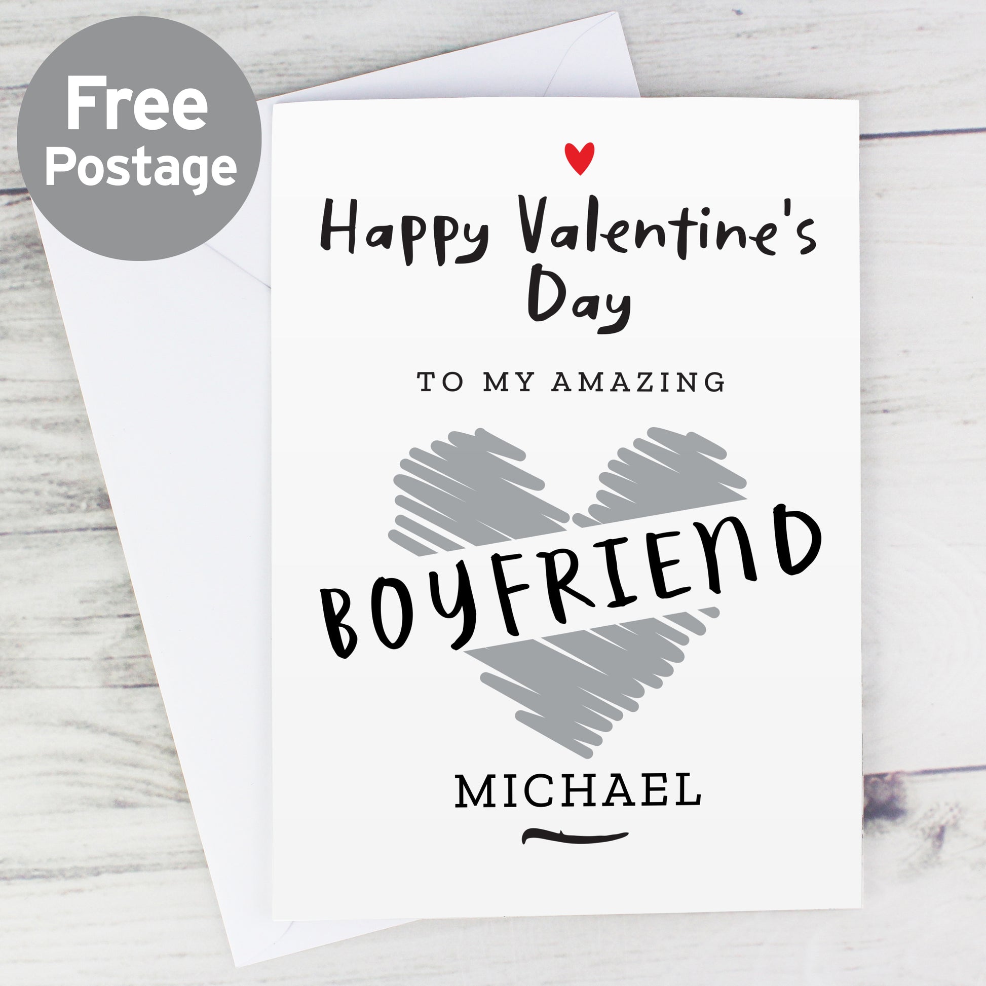 Personalised Happy Valentine's Day Card from Heartfelt Gifts