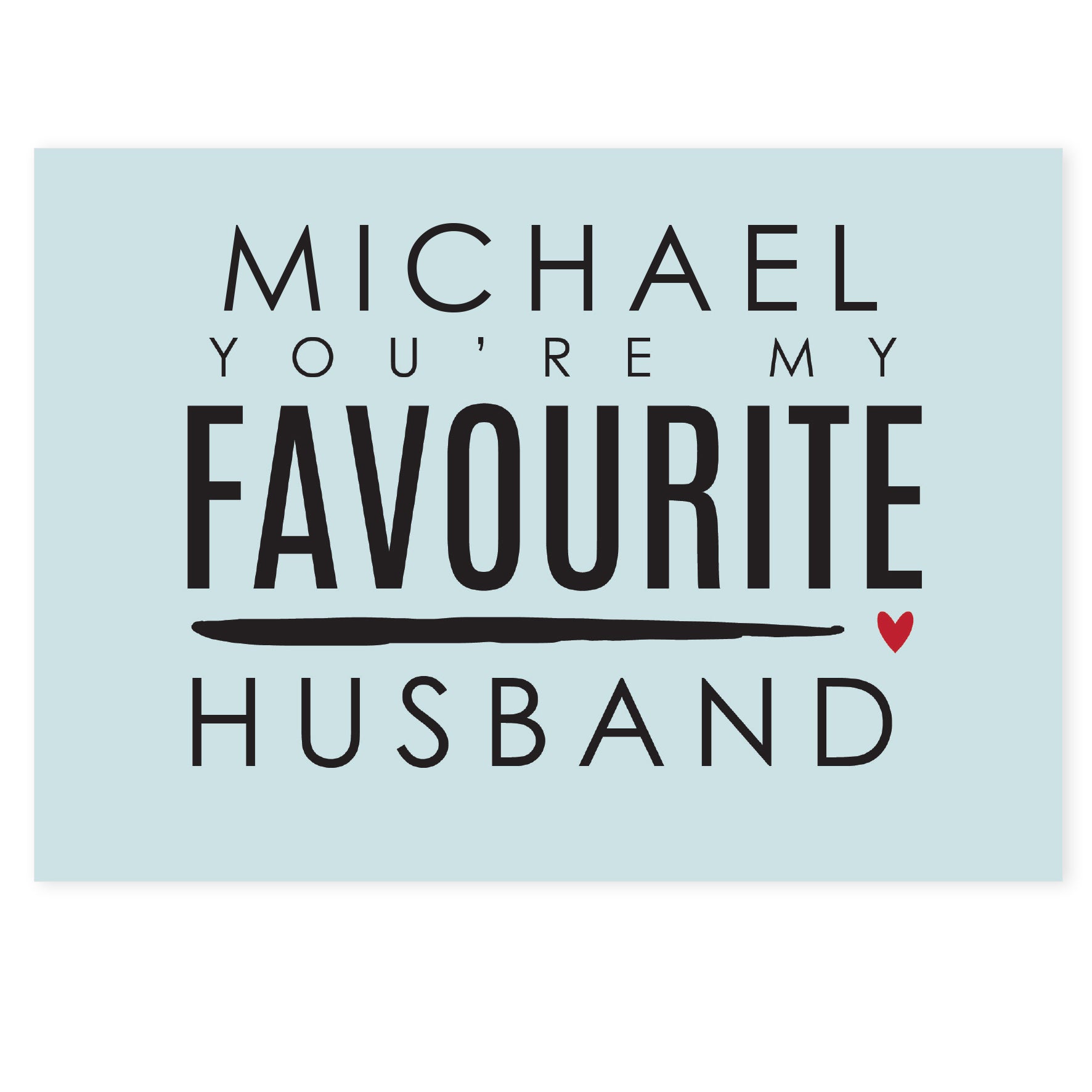 Personalised You're My Favourite Husband Card - image 2