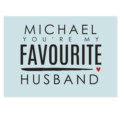 Personalised You're My Favourite Husband Card - image 2