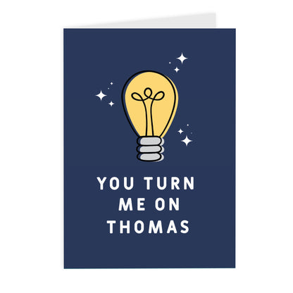 Personalised You Turn Me On Card - image 2