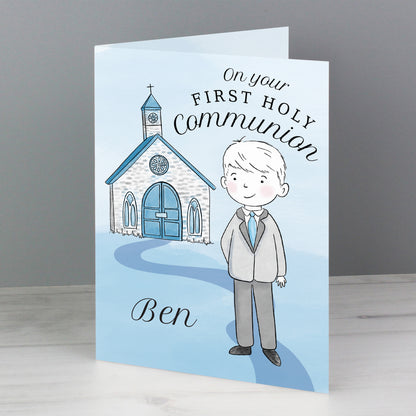 Personalised Boys First Holy Communion Card - image 4