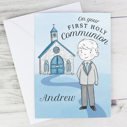 Personalised Boys First Holy Communion Card - image 5