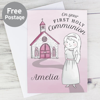 Personalised Girls First Holy Communion Card from Heartfelt Gifts