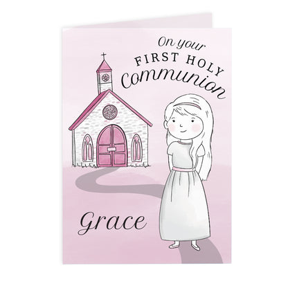 Personalised Girls First Holy Communion Card - image 2
