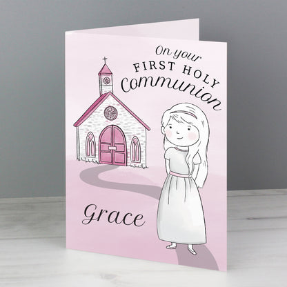 Personalised Girls First Holy Communion Card - image 4
